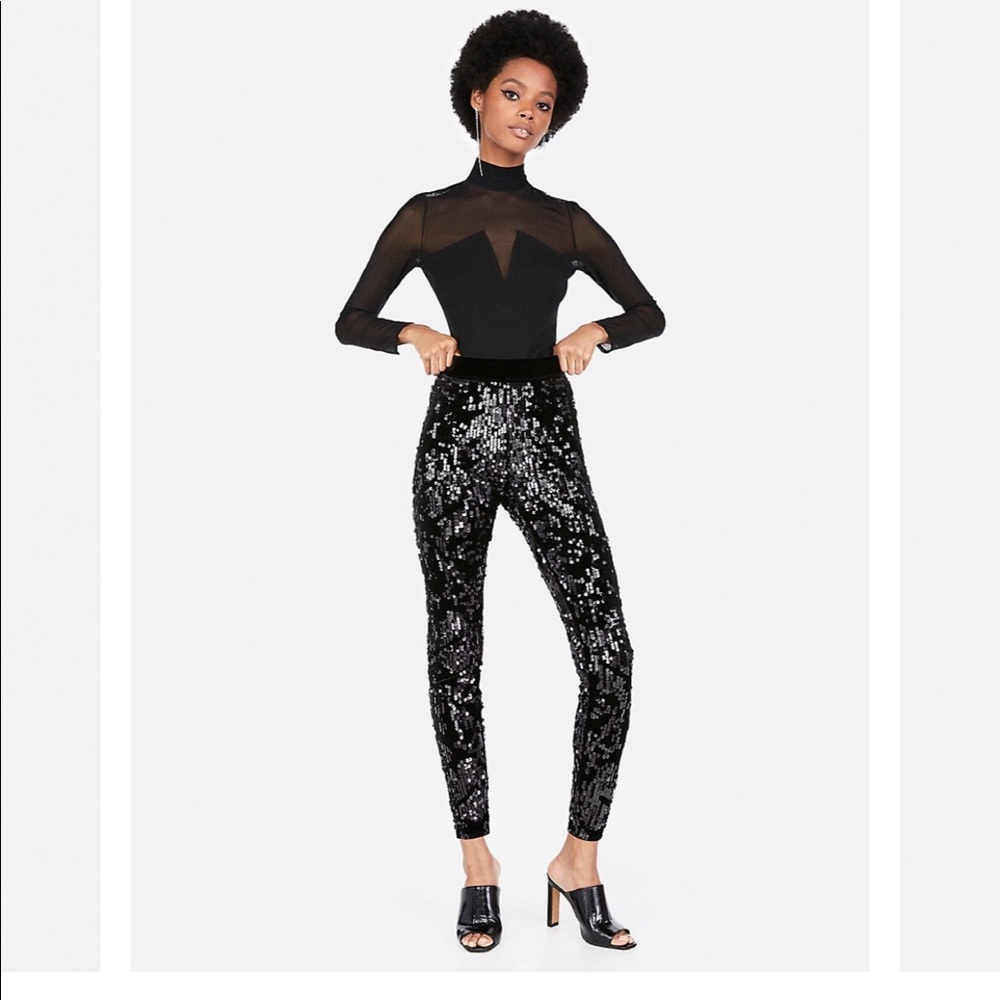 Velvet Sequin Leggings